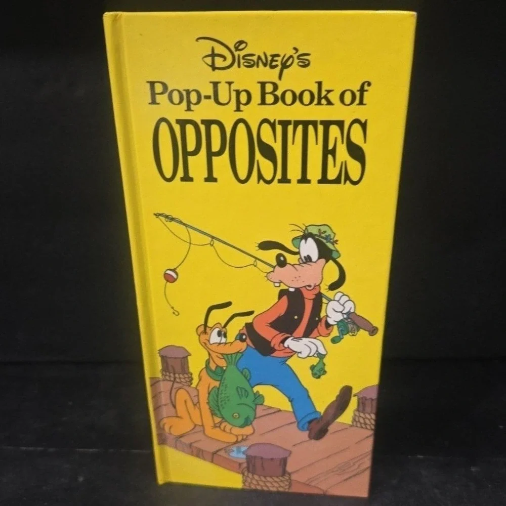 Disney Pop-Up Book of Opposites Mickey Mouse Goofy 1991 First Edition Hardcover
